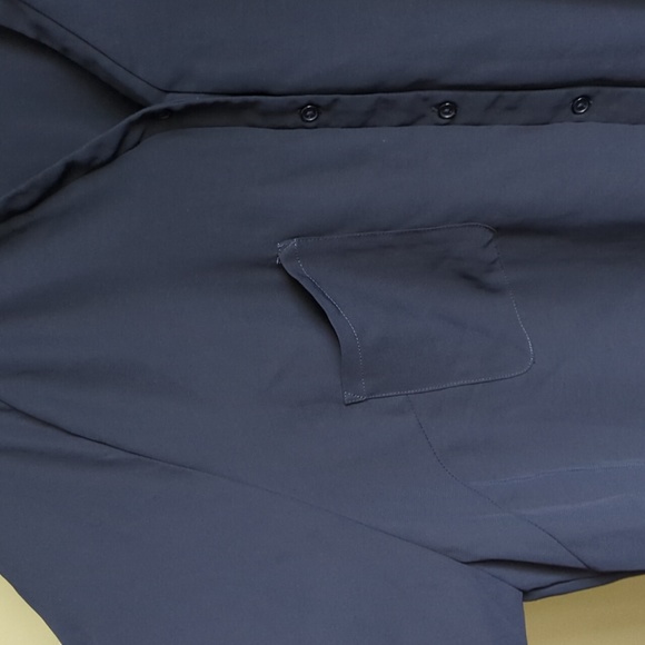 Dark Navy Semi-Sheer Blouse - Circue - 4X - Picture 3 of 5